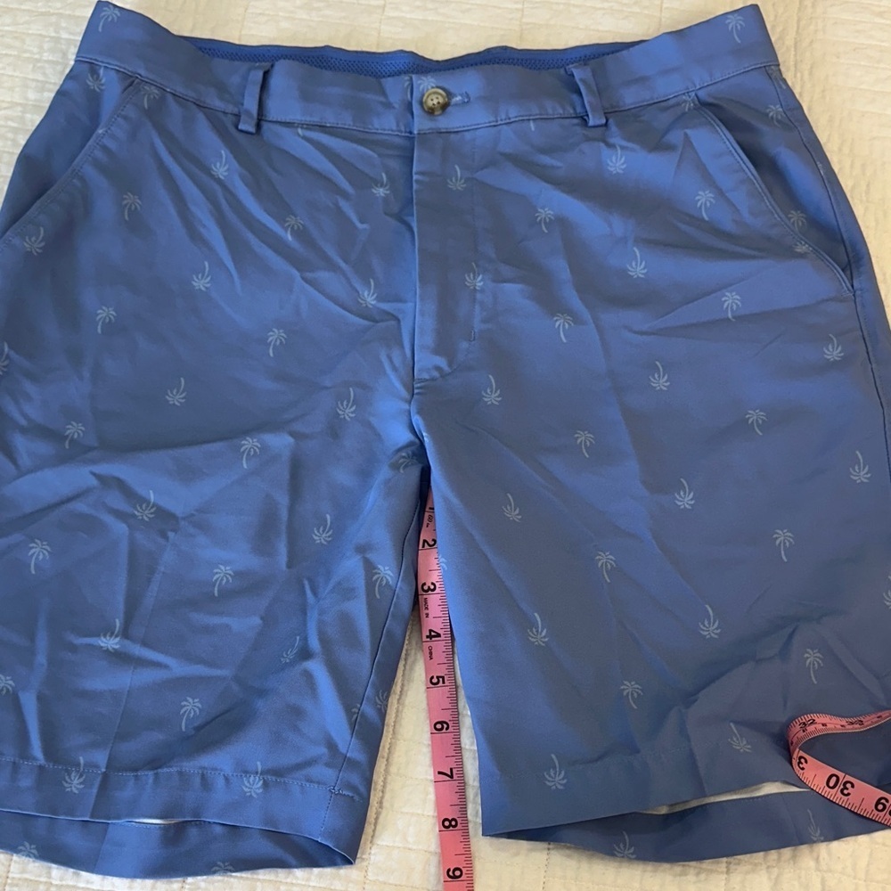 Greg Norman Shorts size 34 Palm Tree Collection Light Blue EUC Preppy - Picture 6 of 6